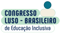 Logótipo do Congresso Luso-Brasileiro de Educação Inclusiva, formas ovais e circulares